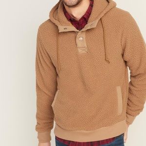Sherpa Henley Hoodie Old Navy